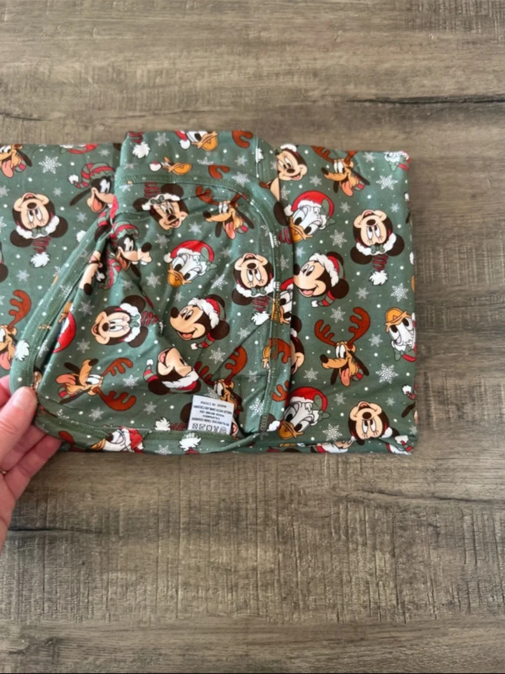 Disney Holiday Green Character Print Bamboo Blanket